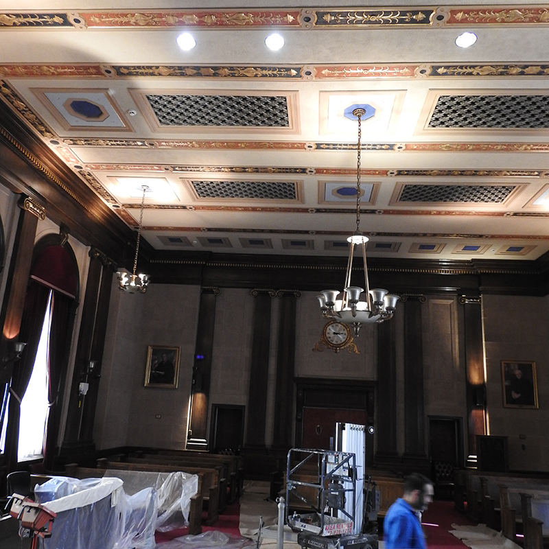 Court Room Decorative Plaster Ceilings
